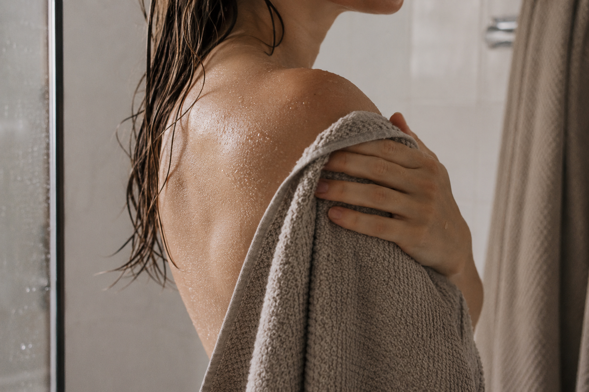 Leave skin damp